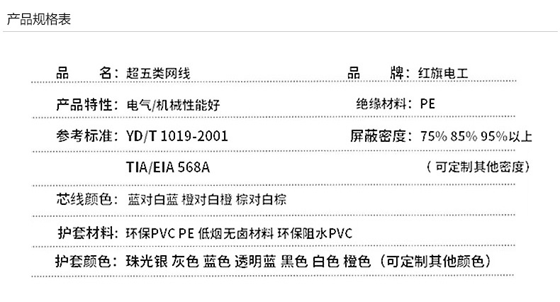 超五類(lèi)網(wǎng)線,UTP_CAT5e,超五類(lèi),網(wǎng)線,紅旗電工